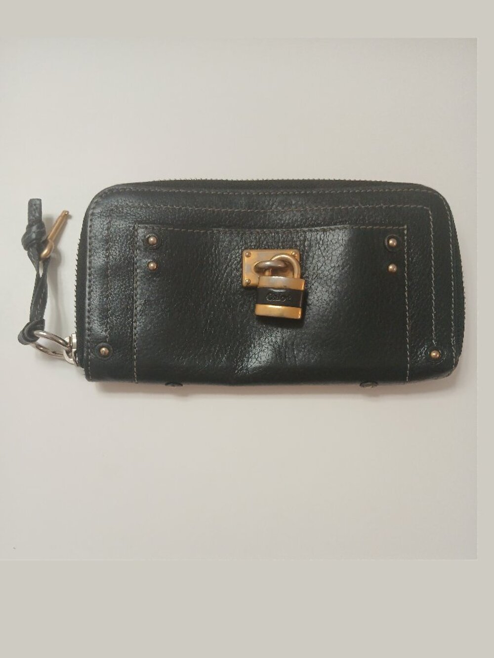 Chloe Paddington Zip-Around Wallet, Long, Black Leather
